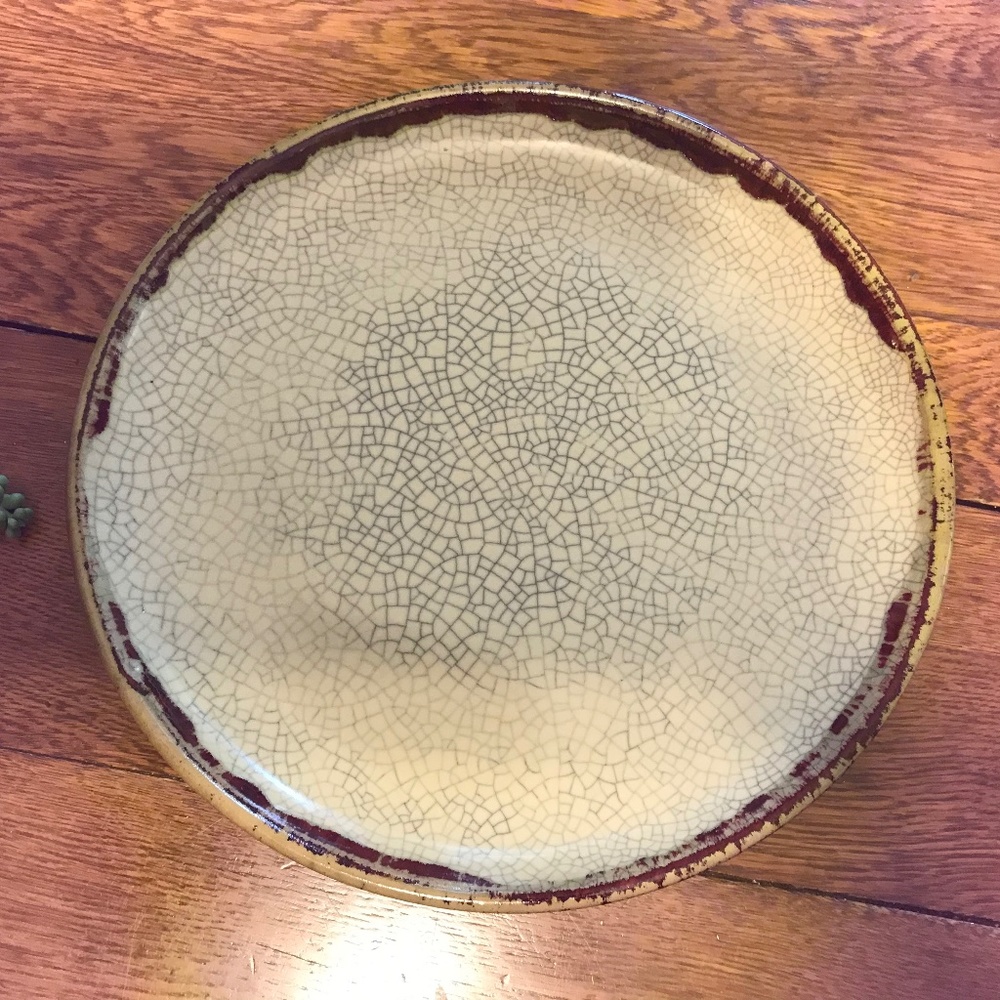 Vintage Pier 1 Crackle collection charger/plate